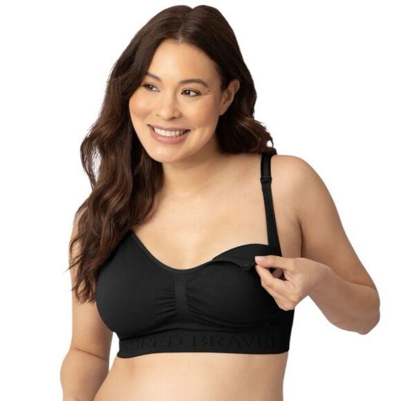 Kindred Bravely Sublime Hands-Free Pumping & Nursing Bra Women's Black Size XL - Picture 2 of 13